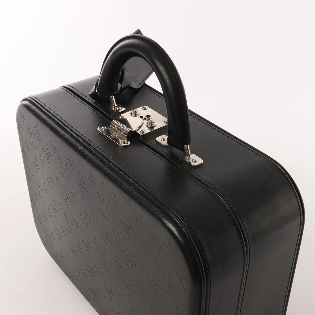 Louis Vuitton Valisette MM Monogram Glace Handbag in Black M92234