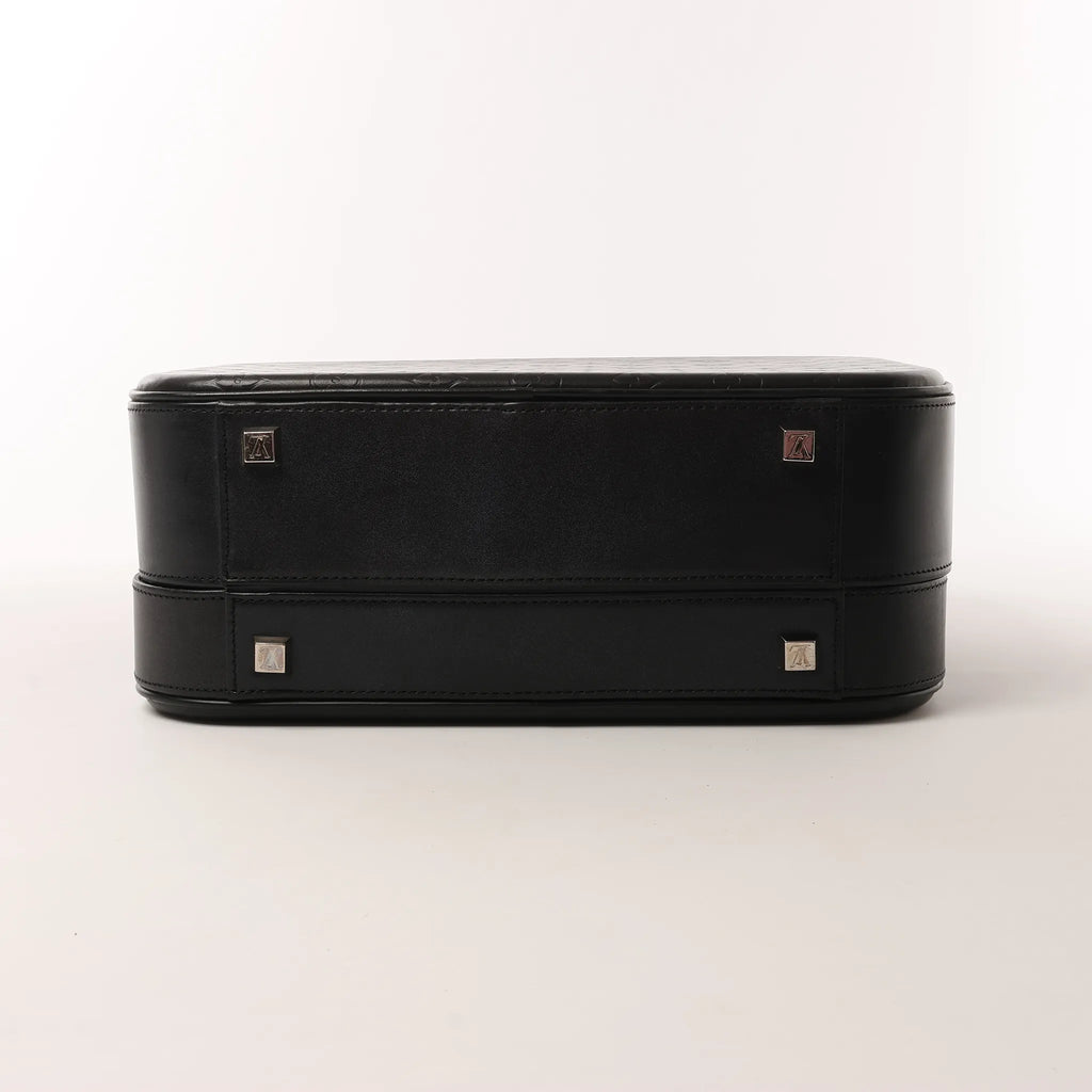 Louis Vuitton Valisette MM Monogram Glace Handbag in Black M92234