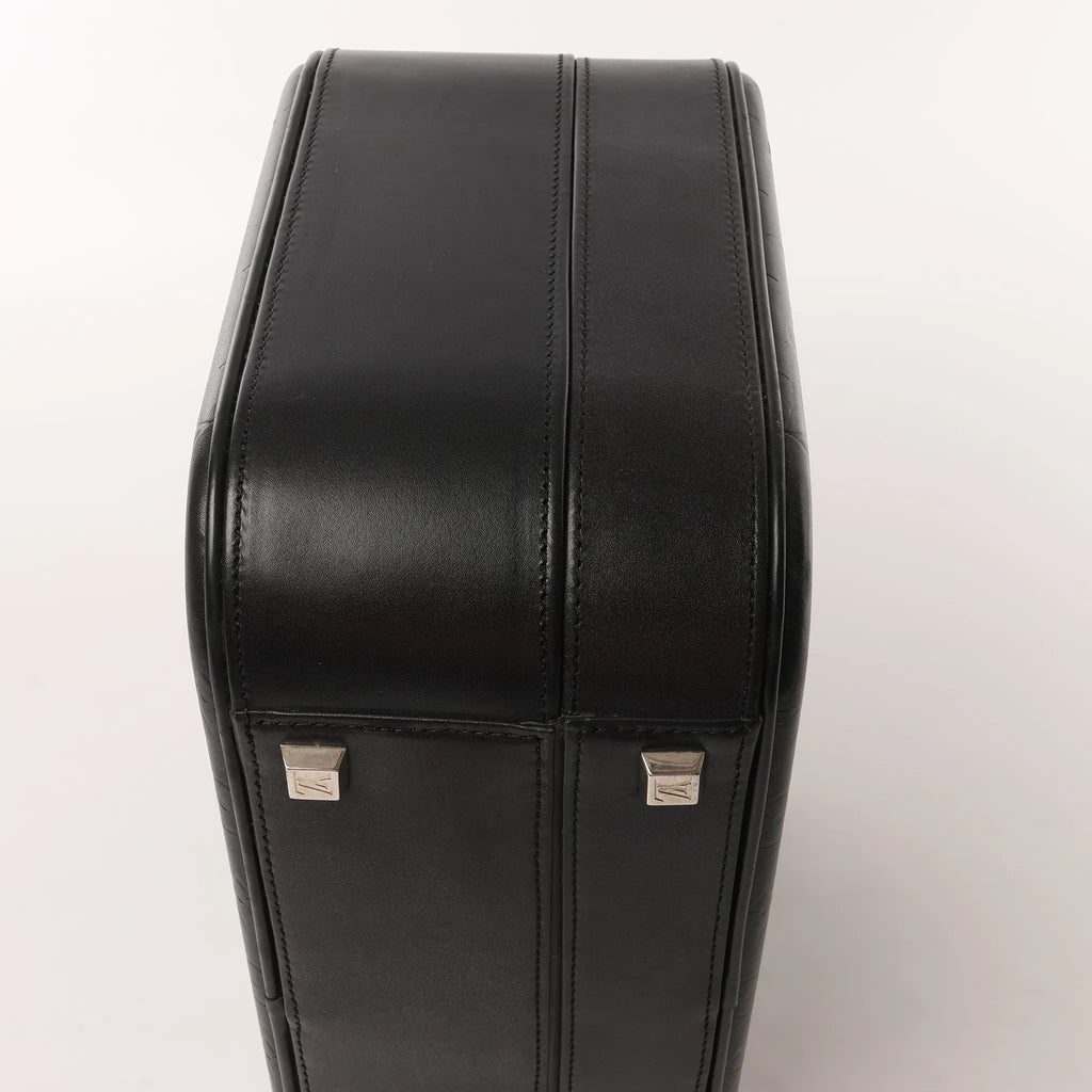 Louis Vuitton Valisette MM Monogram Glace Handbag in Black M92234