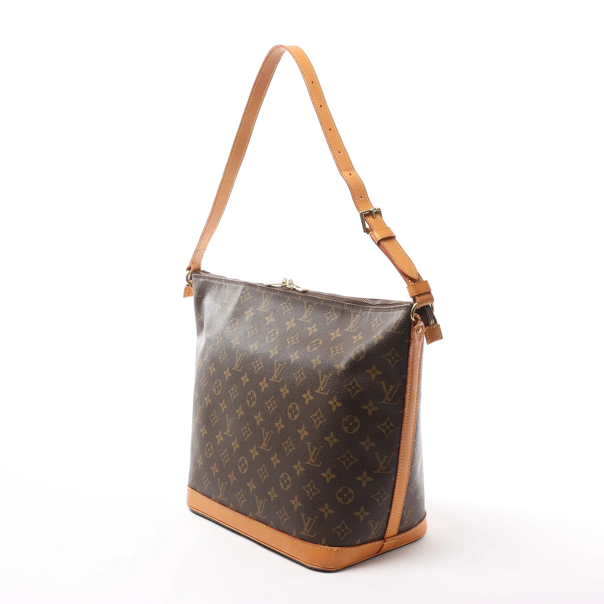 Louis Vuitton Sharon Stone AMFAR Vanity Three Monogram Canvas Shoulder Bag in Brown M47275