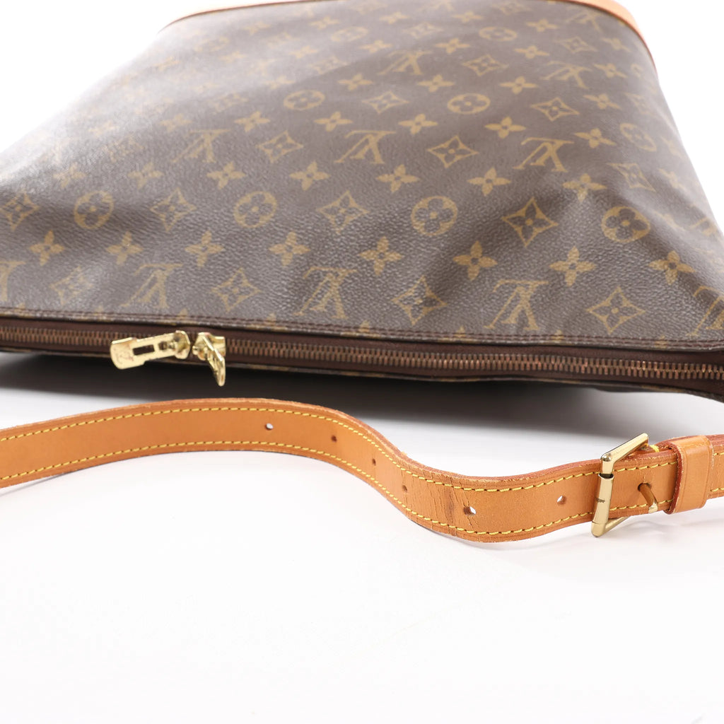 Louis Vuitton Sharon Stone AMFAR Vanity Three Monogram Canvas Shoulder Bag in Brown M47275