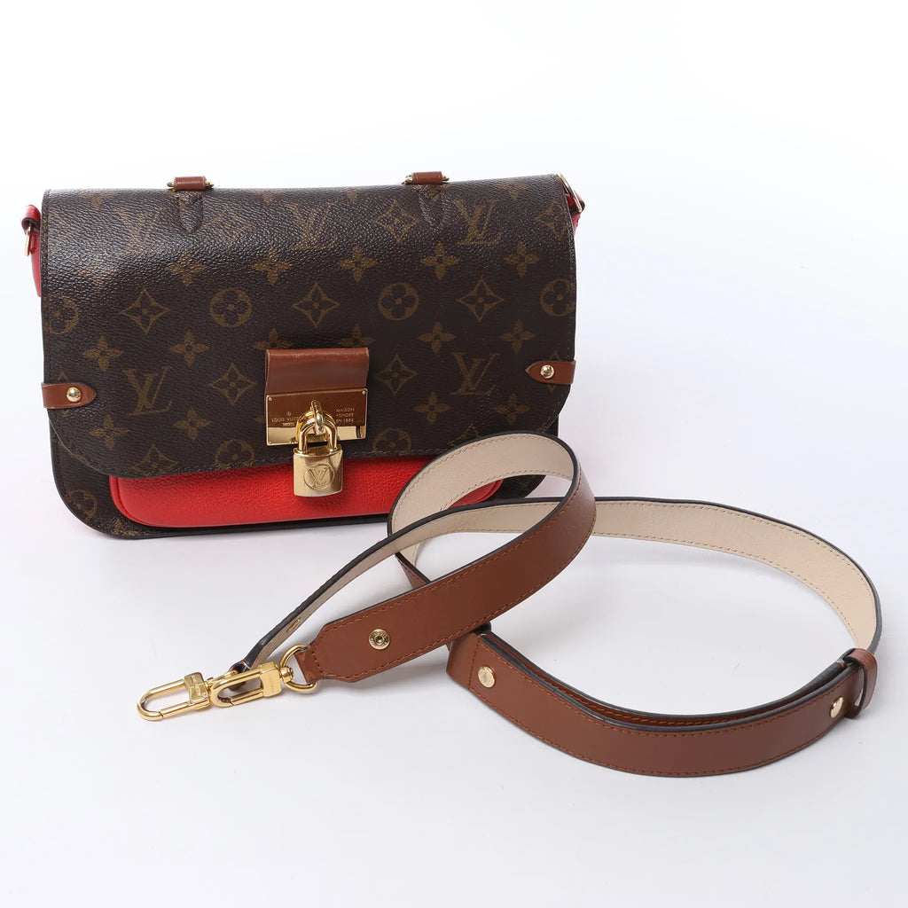 Louis Vuitton Vaugirard PM Monogram in Brown x Red M44548