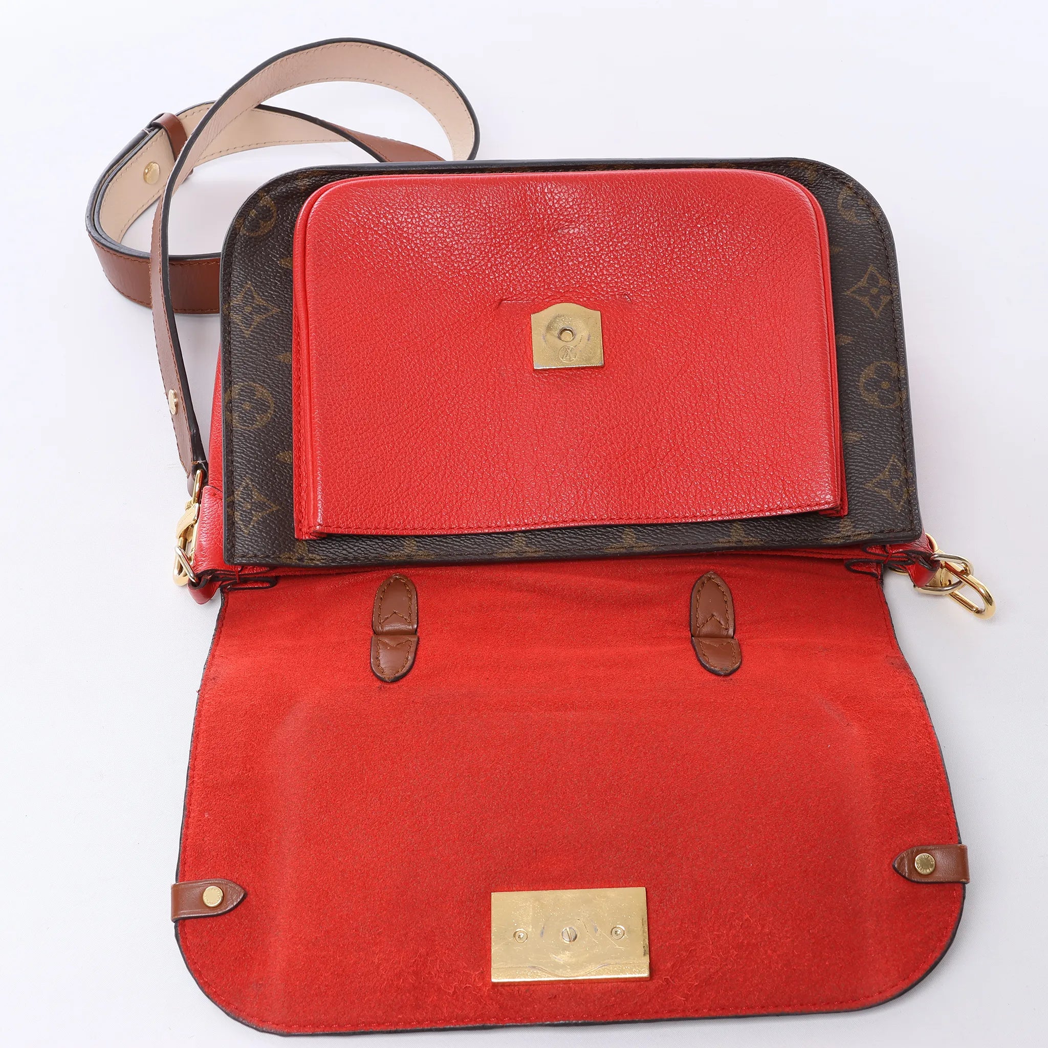 Louis Vuitton Vaugirard PM Monogram in Brown x Red M44548