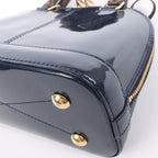 Louis Vuitton Alma BB Monogram Canvas and Vernis Leather Handbag in Navy M54705