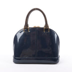 Louis Vuitton Alma BB Monogram Canvas and Vernis Leather Handbag in Navy M54705