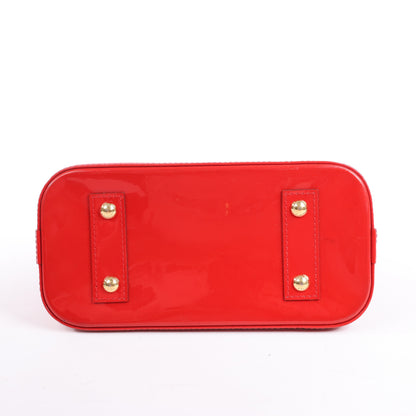 Louis Vuitton Monogram Vernis Alma BB Handbag in Red M90174