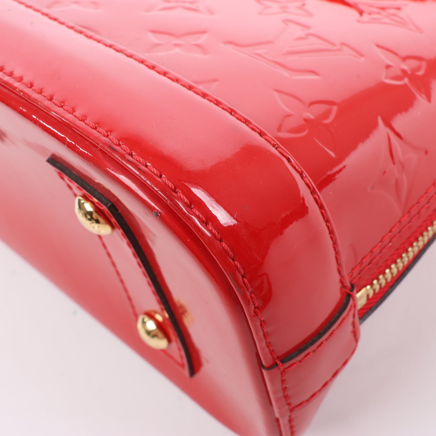 Louis Vuitton Monogram Vernis Alma BB Handbag in Red M90174