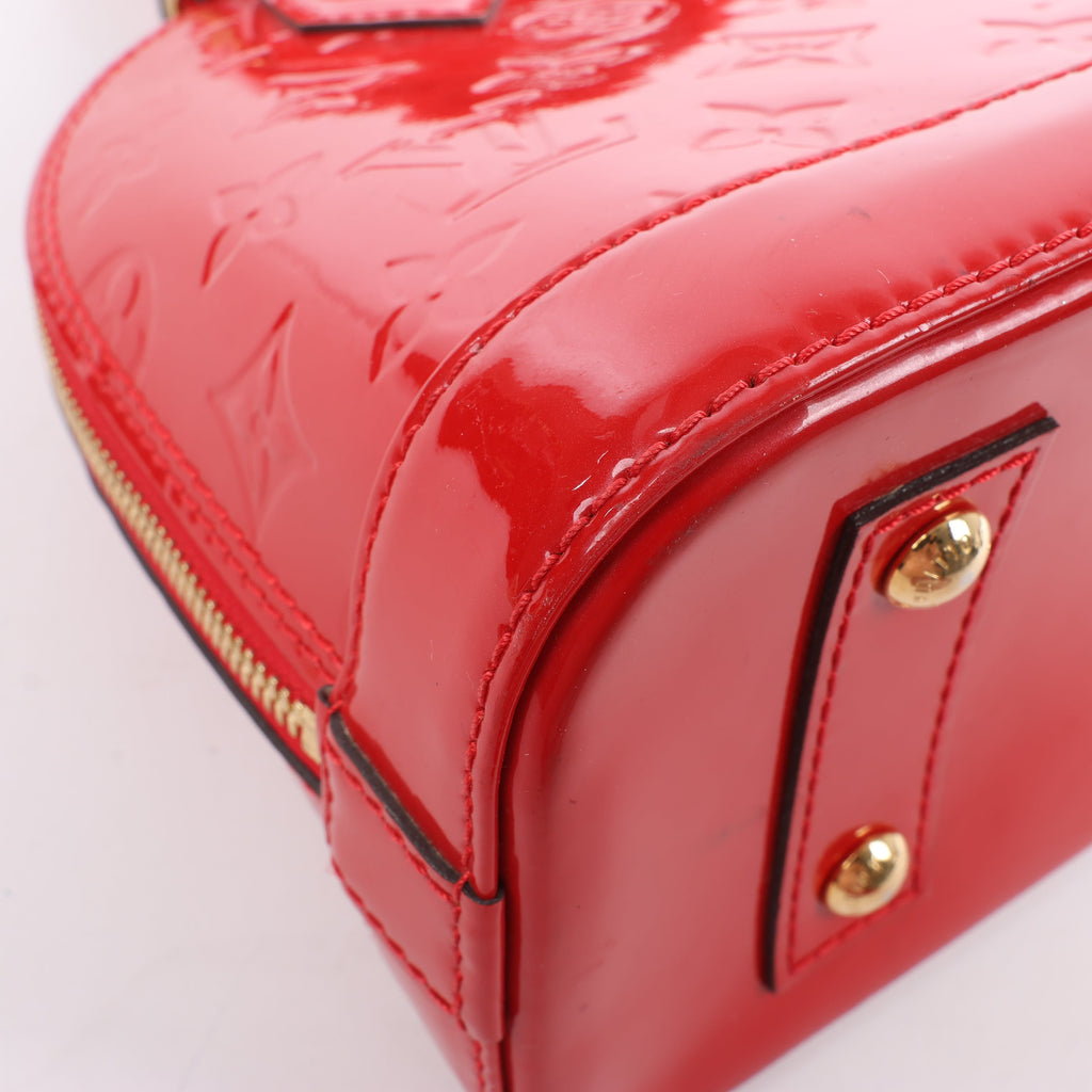 Louis Vuitton Monogram Vernis Alma BB Handbag in Red M90174
