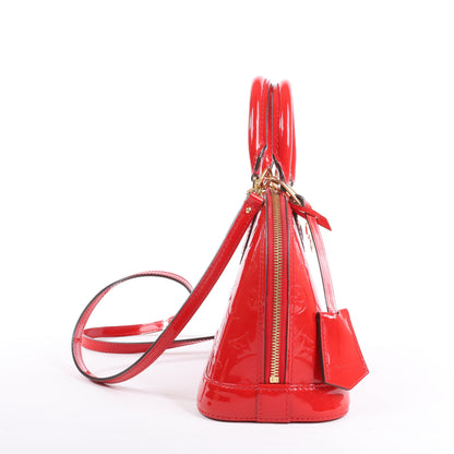 Louis Vuitton Monogram Vernis Alma BB Handbag in Red M90174