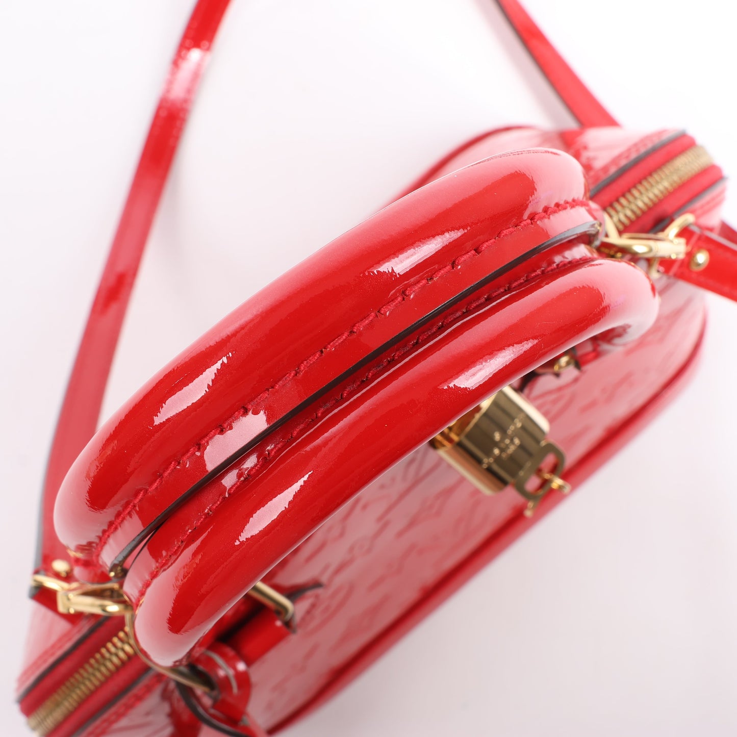 Louis Vuitton Monogram Vernis Alma BB Handbag in Red M90174