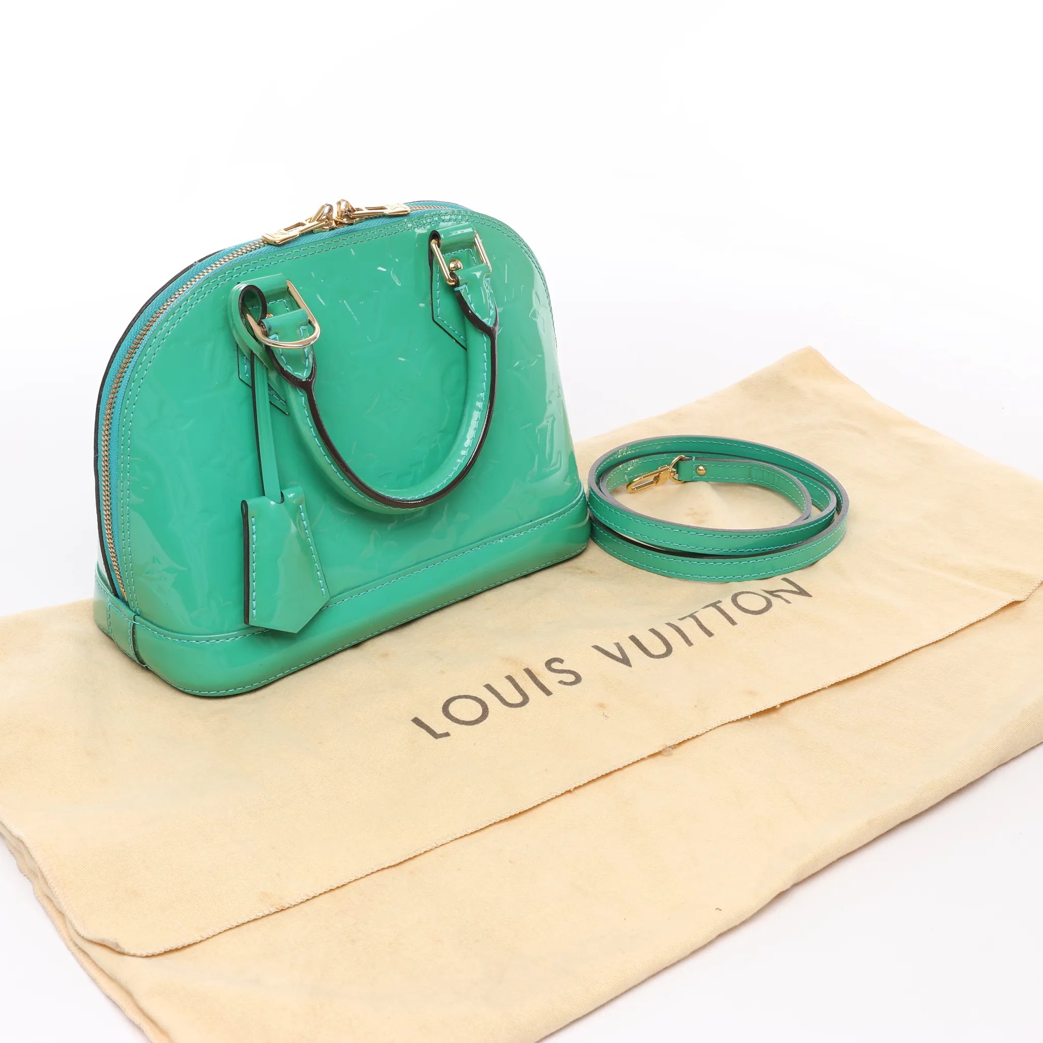 Louis Vuitton Monogram Vernis Alma BB Handbag in Green M90302