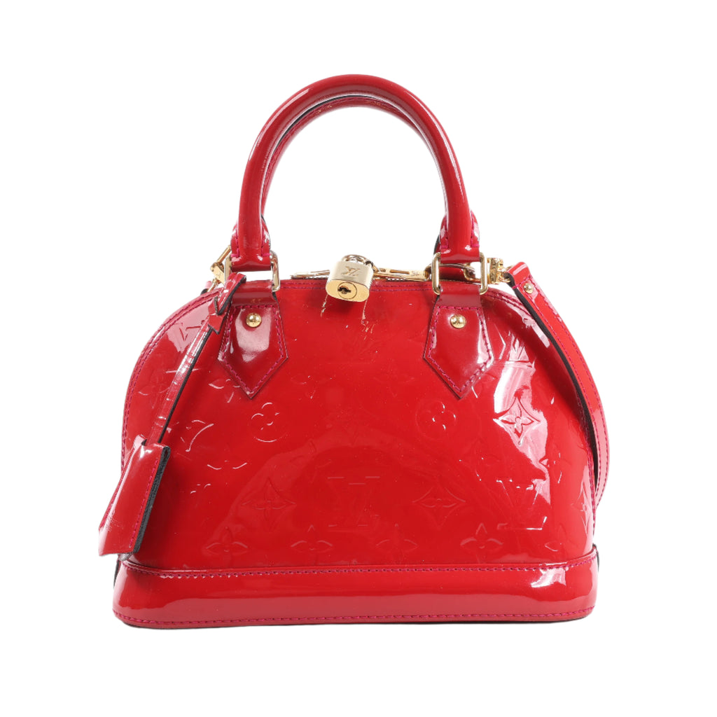 Louis Vuitton Monogram Vernis Alma BB Handbag in Red M91606