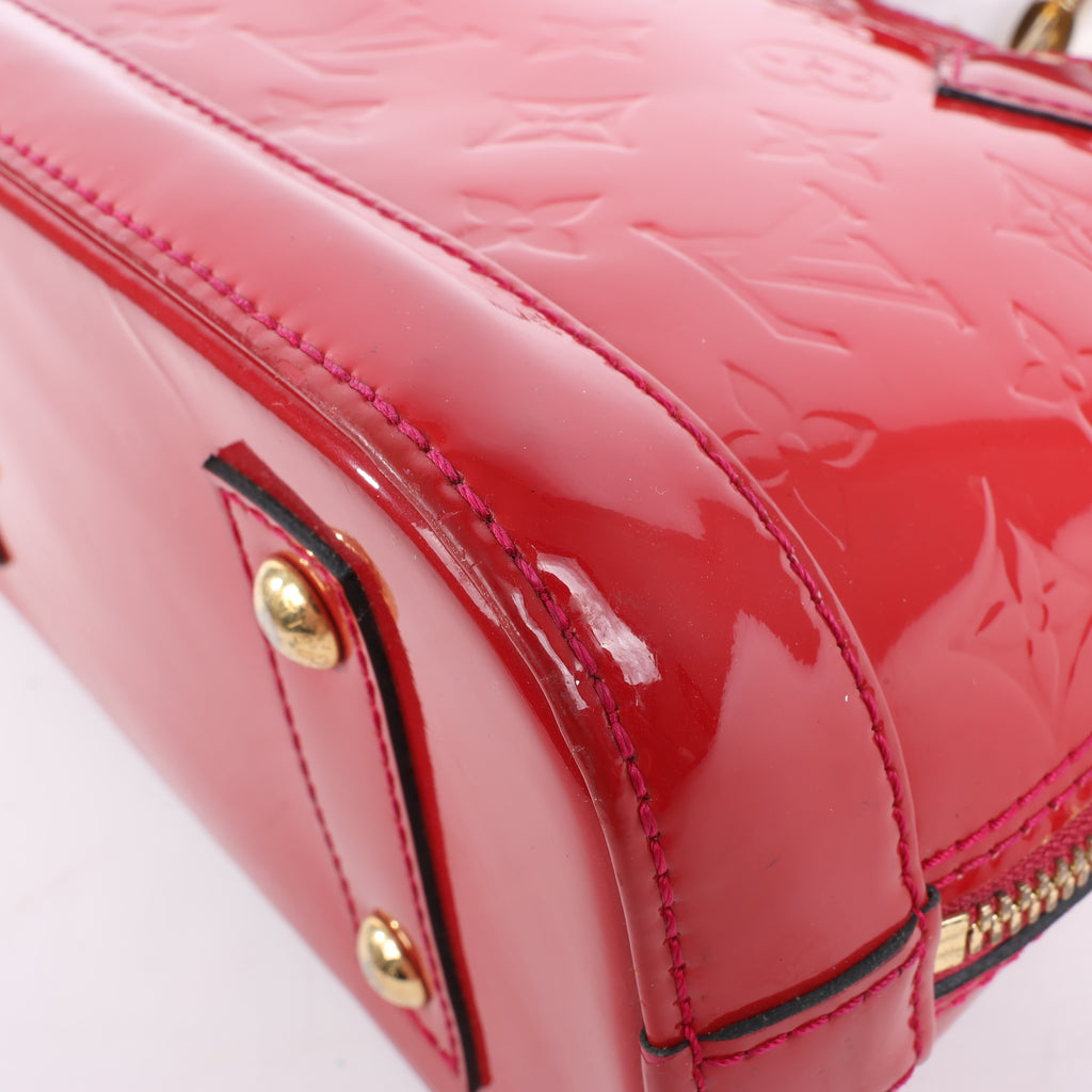 Louis Vuitton Monogram Vernis Alma BB Handbag in Red M91606