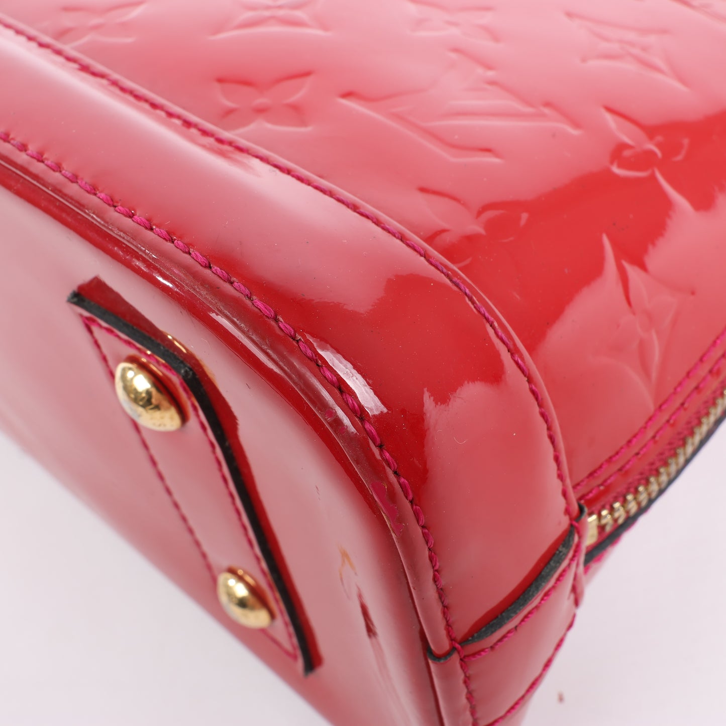 Sac à main Louis Vuitton Monogram Vernis Alma BB en rouge M91606