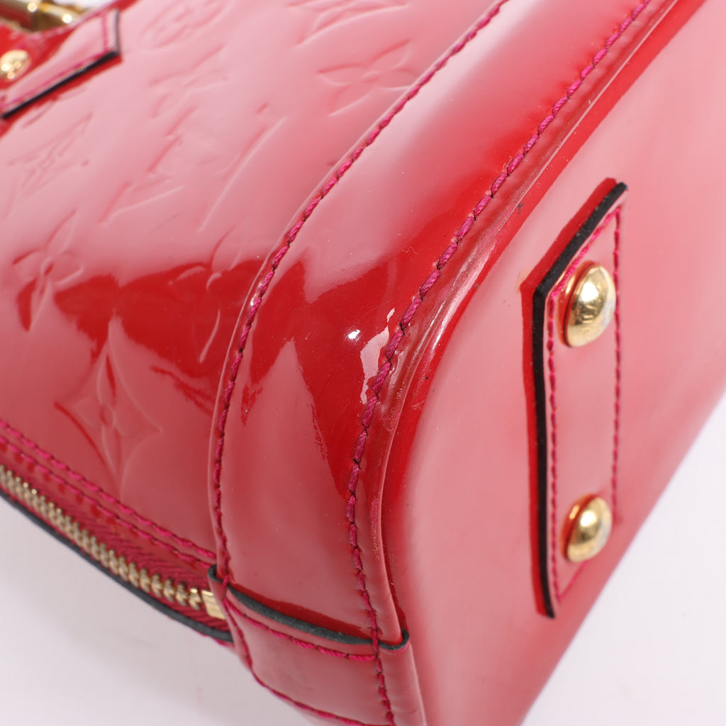 Louis Vuitton Monogram Vernis Alma BB Handbag in Red M91606