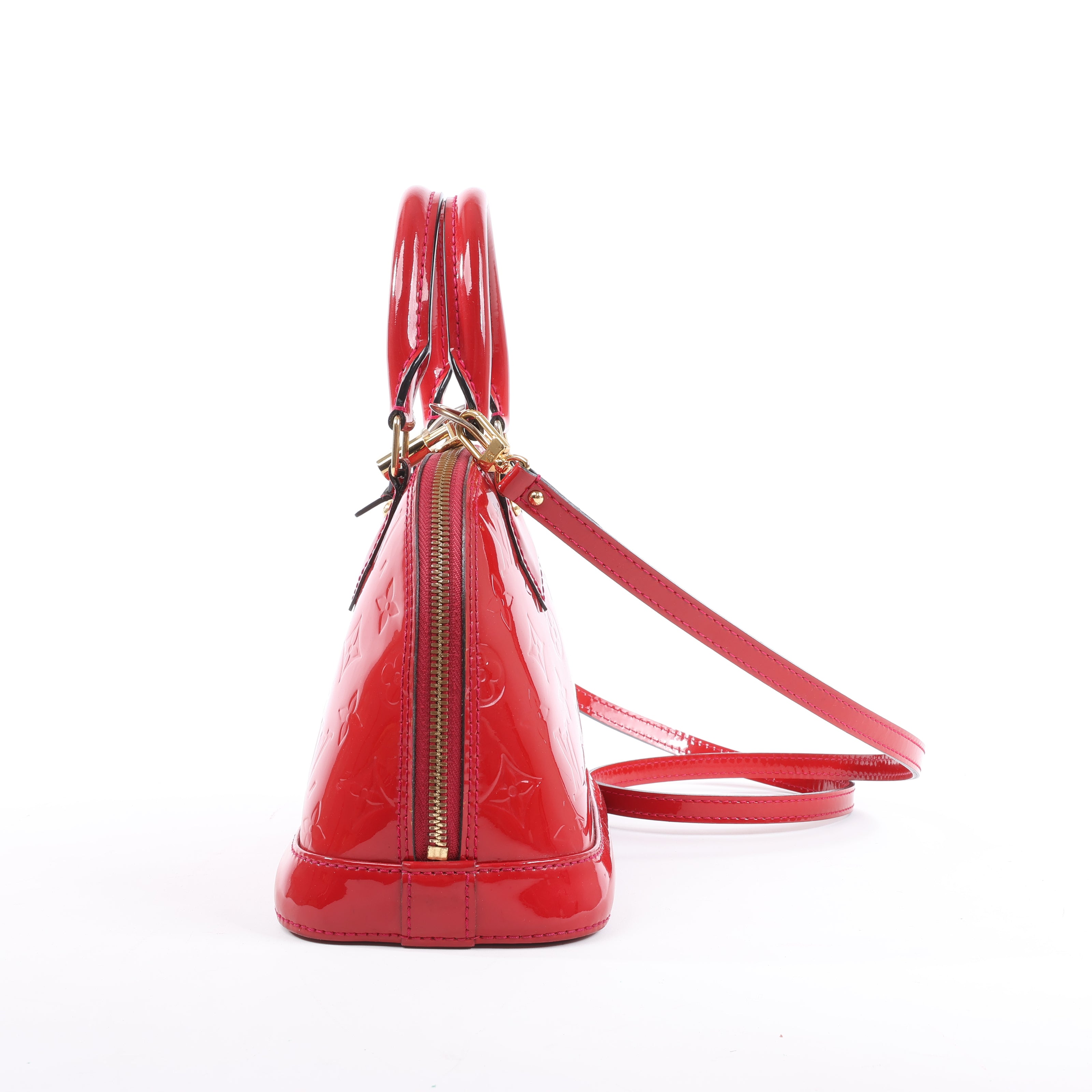 Louis Vuitton Monogram Vernis Alma BB Handbag in Red M91606