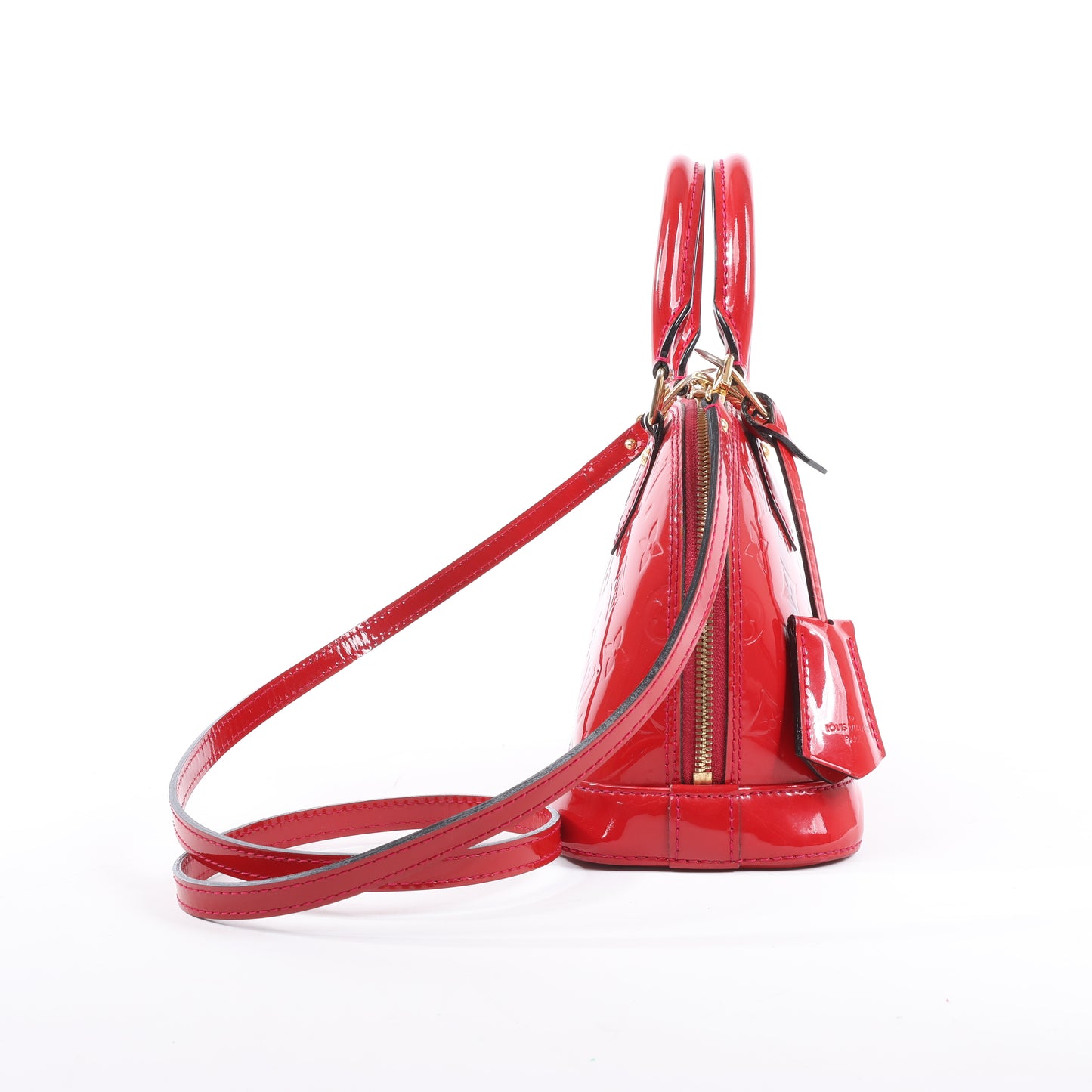 Sac à main Louis Vuitton Monogram Vernis Alma BB en rouge M91606