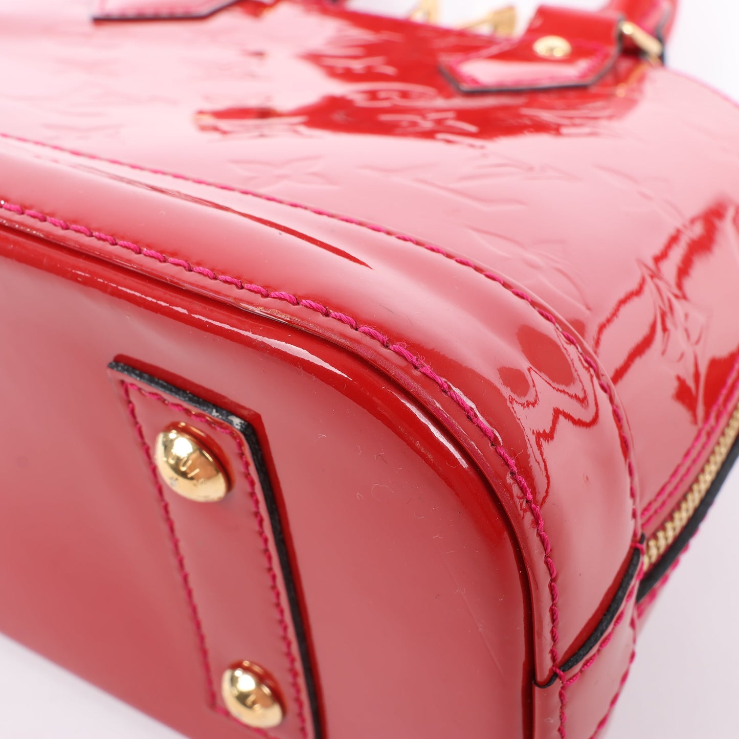 Louis Vuitton Monogram Vernis Alma BB Handbag in Red M91606