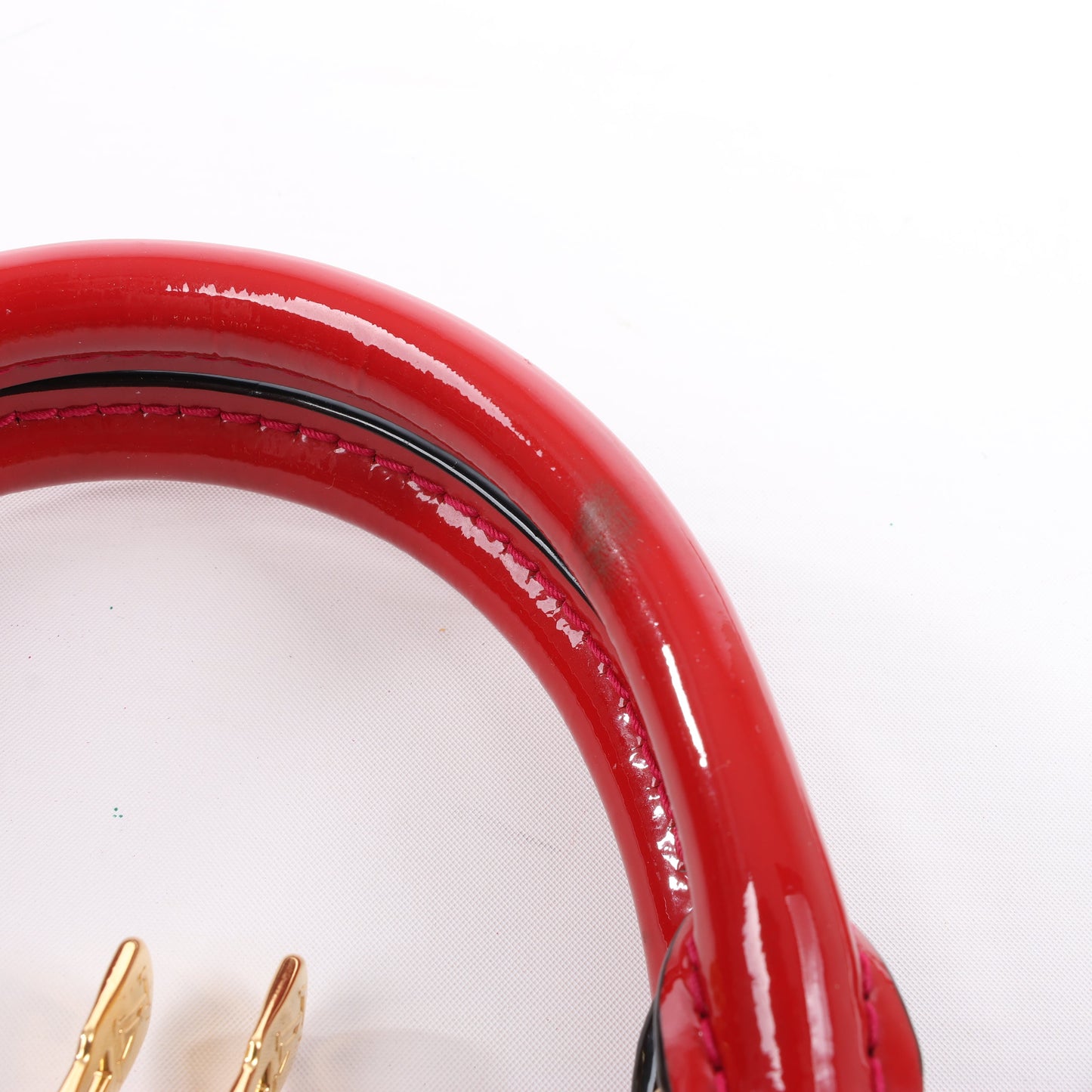 Louis Vuitton Monogram Vernis Alma BB Handbag in Red M91606