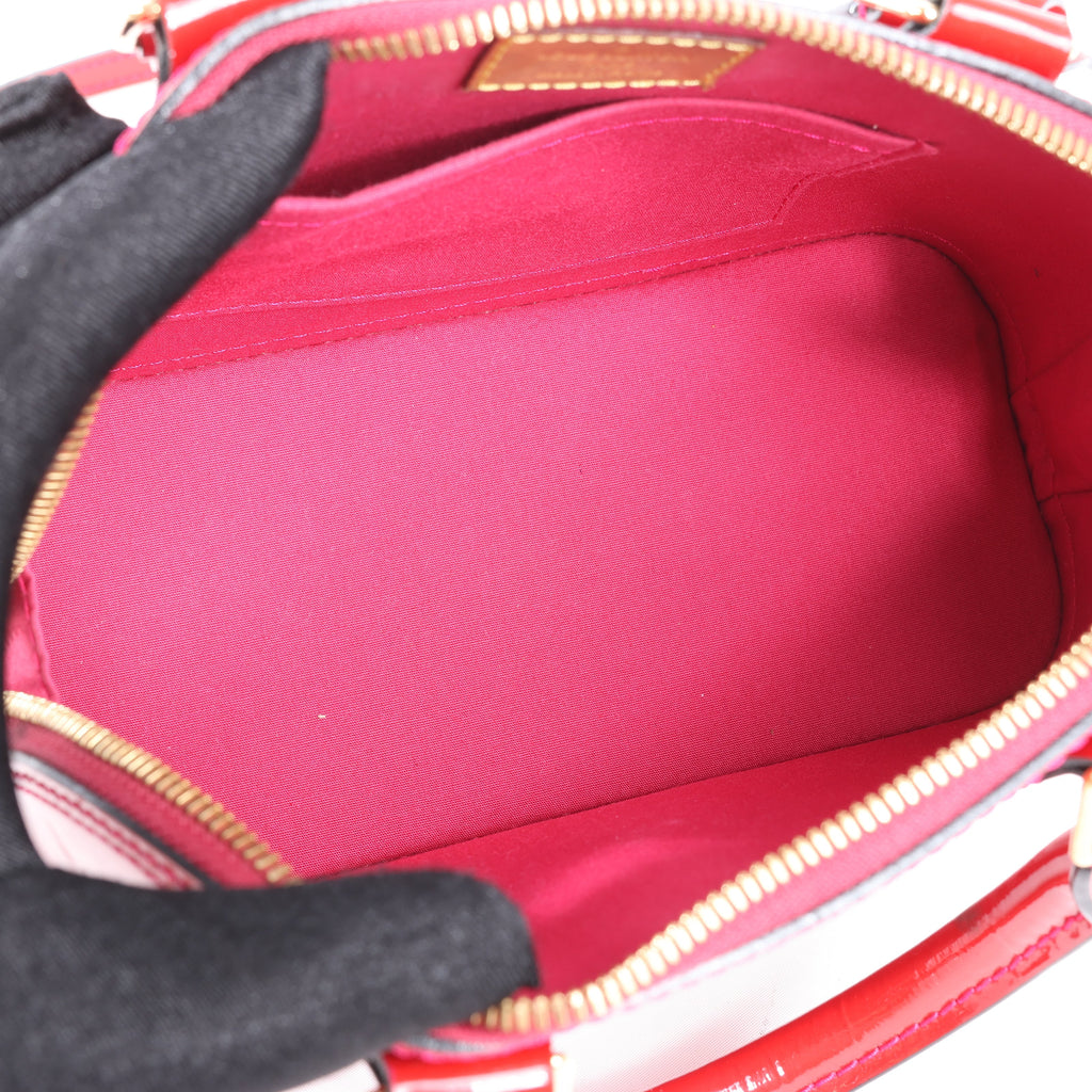 Louis Vuitton Monogram Vernis Alma BB Handbag in Red M91606
