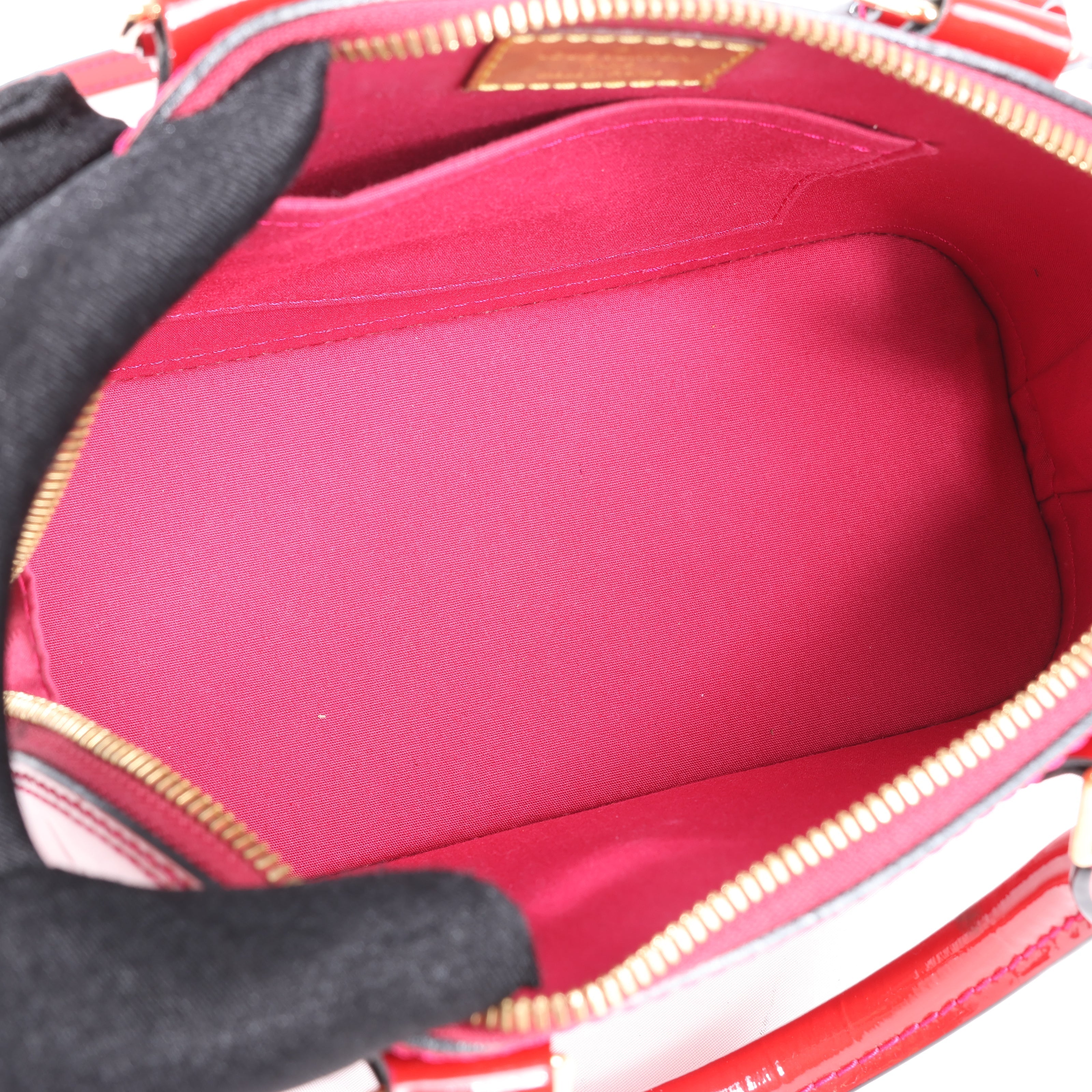 Louis Vuitton Monogram Vernis Alma BB Handbag in Red M91606