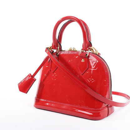 Louis Vuitton Monogram Vernis Alma BB Handbag in Red M91606