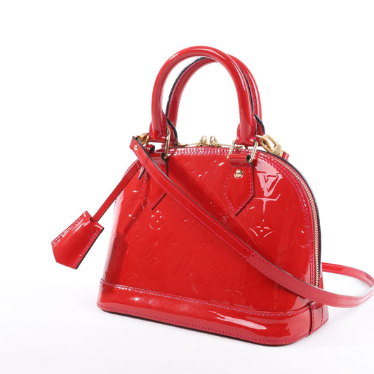 Louis Vuitton Monogram Vernis Alma BB Handbag in Red M91606