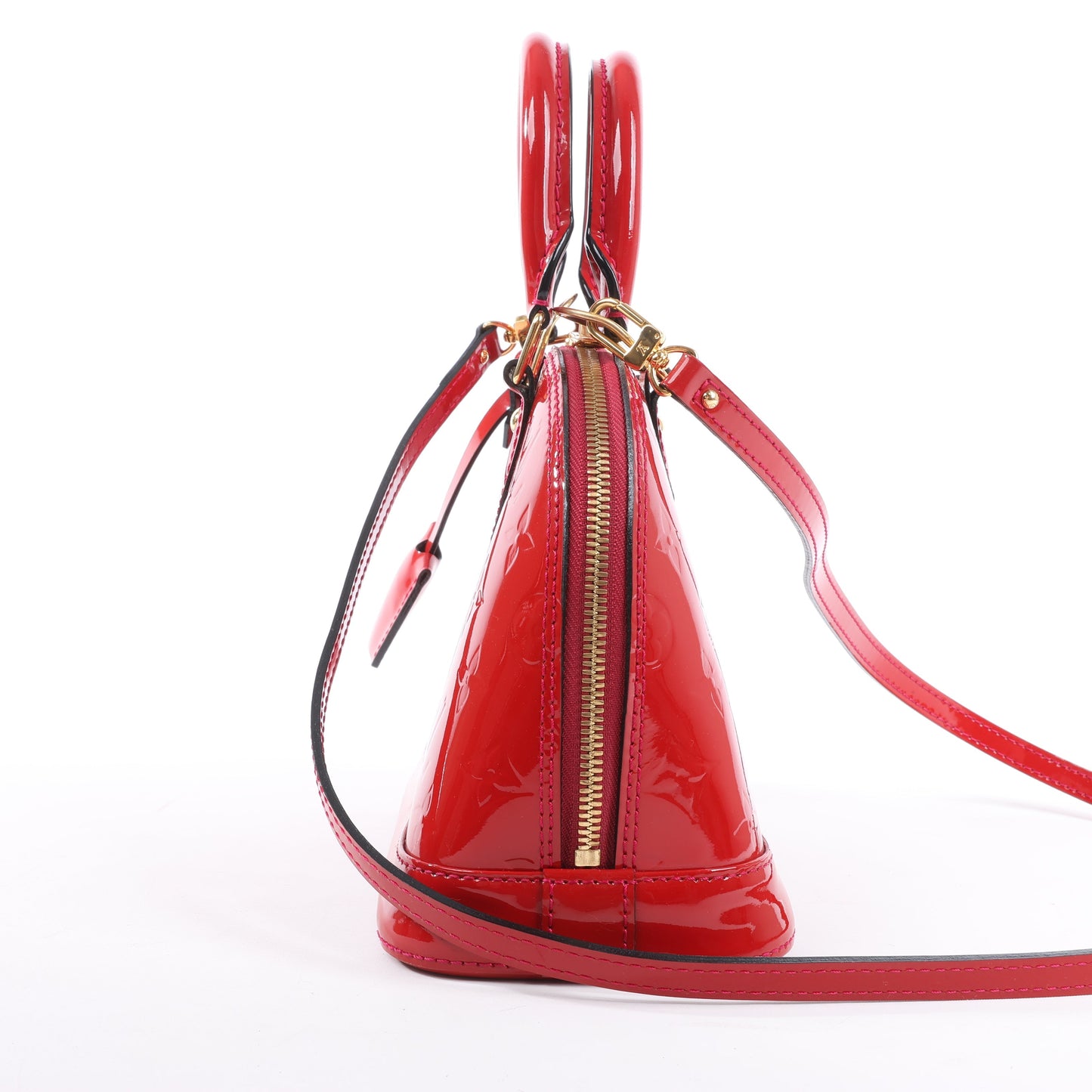 Louis Vuitton Monogram Vernis Alma BB Handbag in Red M91606