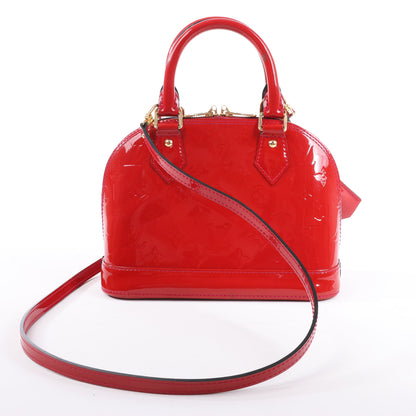 Louis Vuitton Monogram Vernis Alma BB Handbag in Red M91606