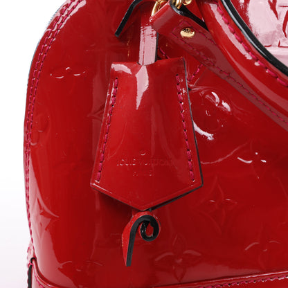 Louis Vuitton Monogram Vernis Alma BB Handbag in Red M91606