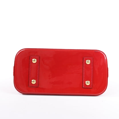Louis Vuitton Monogram Vernis Alma BB Handbag in Red M91606