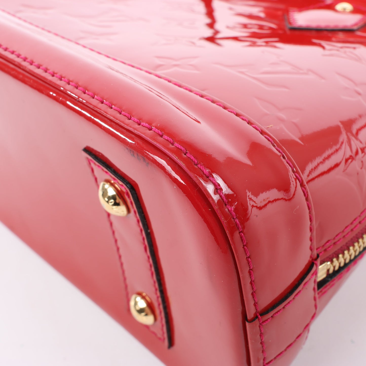 Louis Vuitton Monogram Vernis Alma BB Handbag in Red M91606