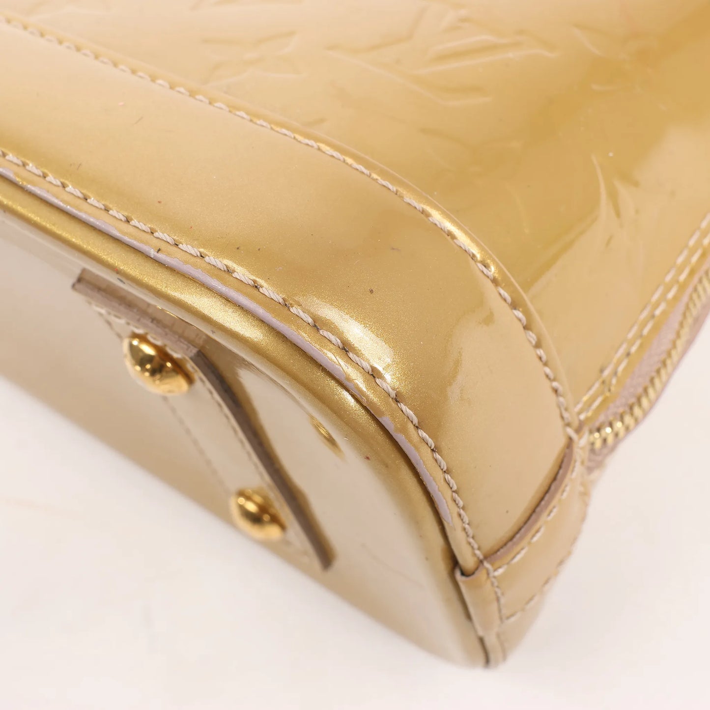 Louis Vuitton Monogram Vernis Alma BB Handbag in Gold M91752
