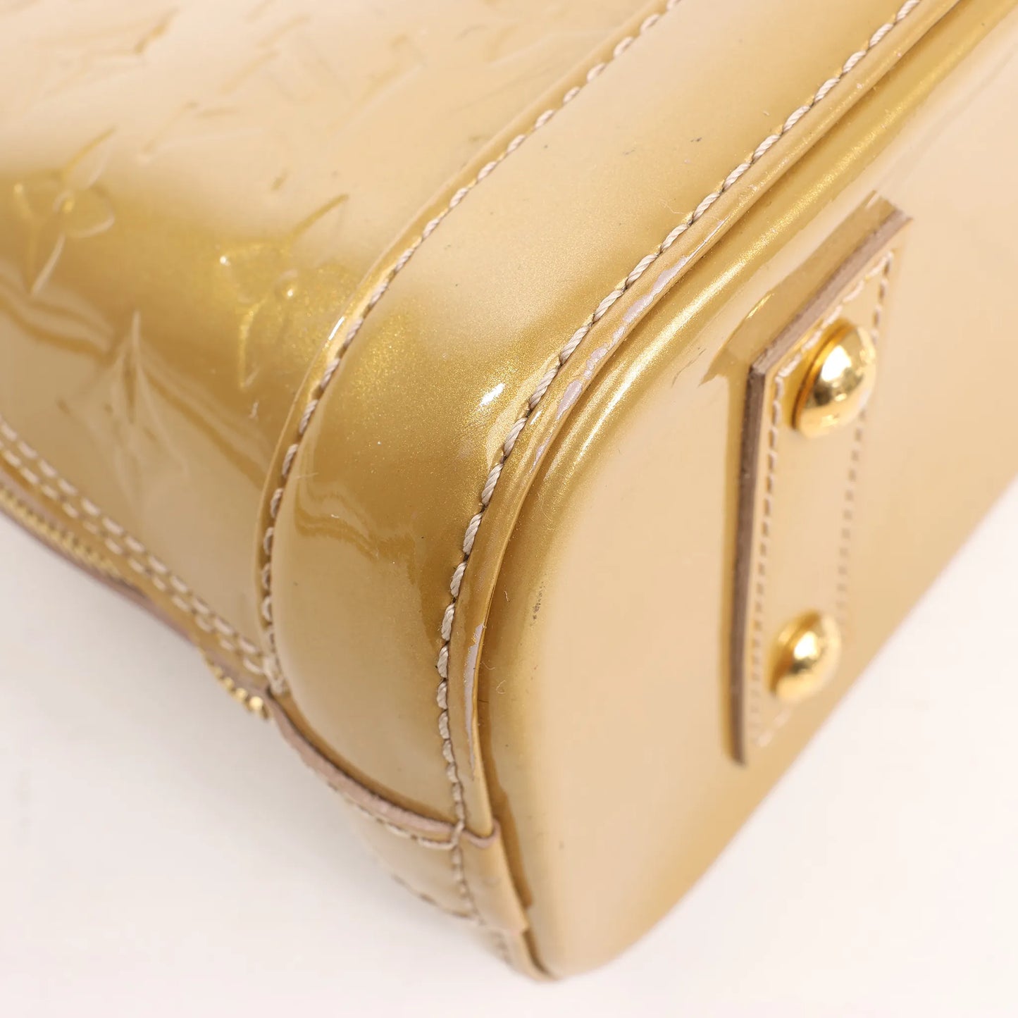 Louis Vuitton Monogram Vernis Alma BB Handbag in Gold M91752