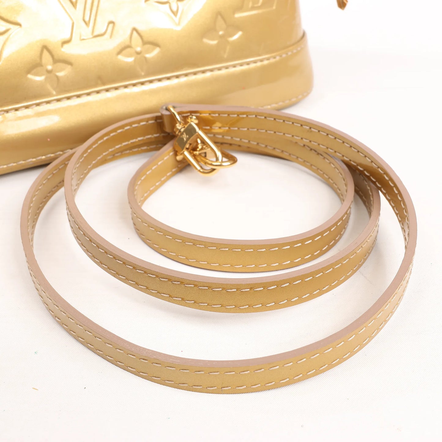 Louis Vuitton Monogram Vernis Alma BB Handbag in Gold M91752