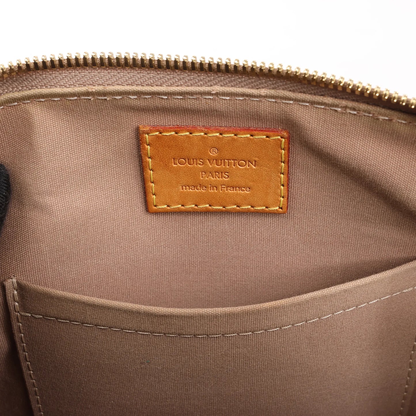 Louis Vuitton Monogram Vernis Alma BB Handbag in Gold M91752