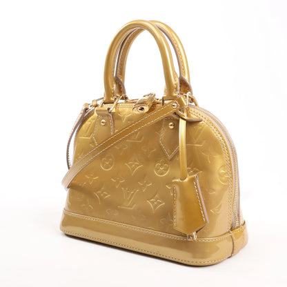 Louis Vuitton Monogram Vernis Alma BB Handbag in Gold M91752
