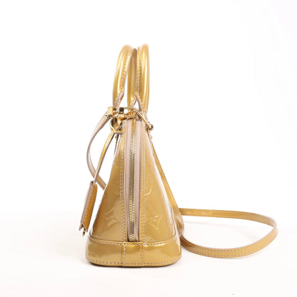 Louis Vuitton Monogram Vernis Alma BB Handbag in Gold M91752
