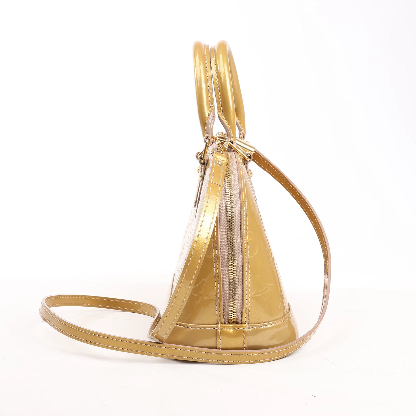 Louis Vuitton Monogram Vernis Alma BB Handbag in Gold M91752