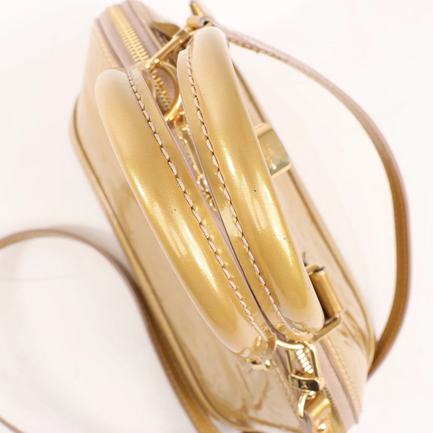 Louis Vuitton Monogram Vernis Alma BB Handbag in Gold M91752