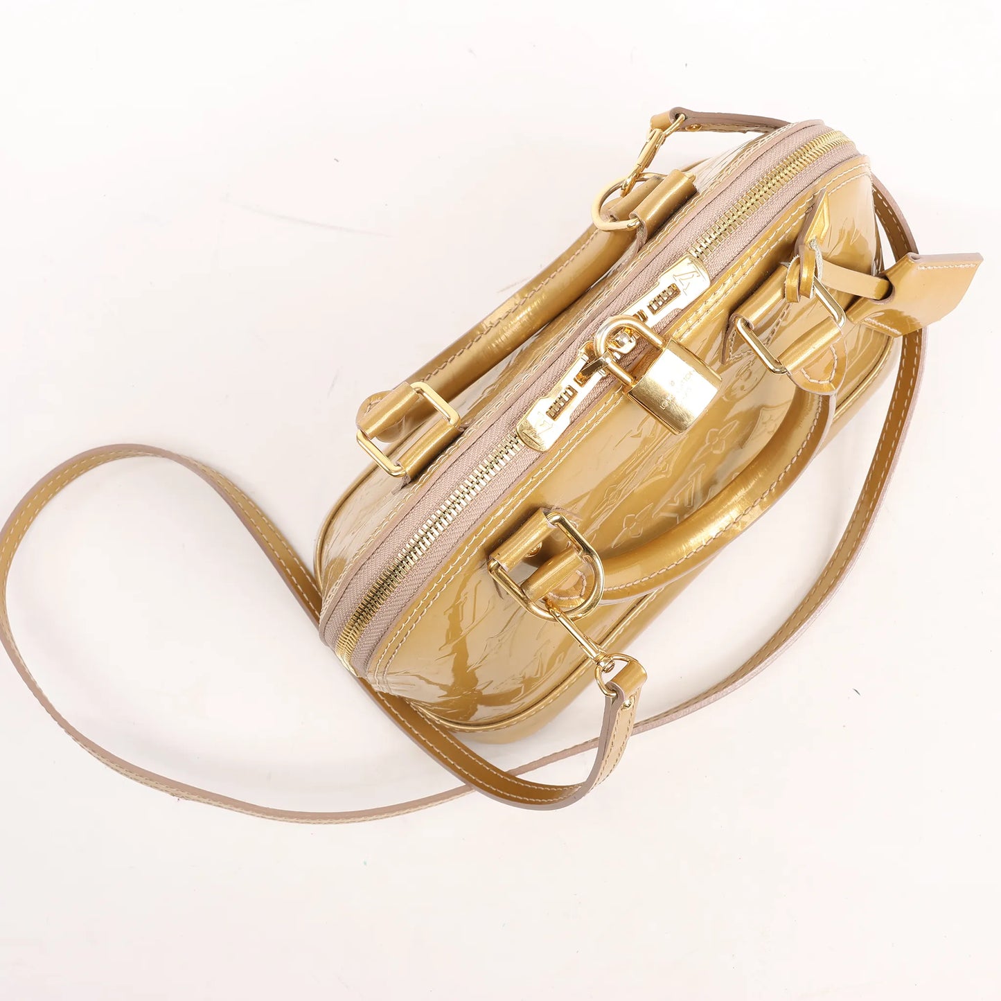 Louis Vuitton Monogram Vernis Alma BB Handbag in Gold M91752