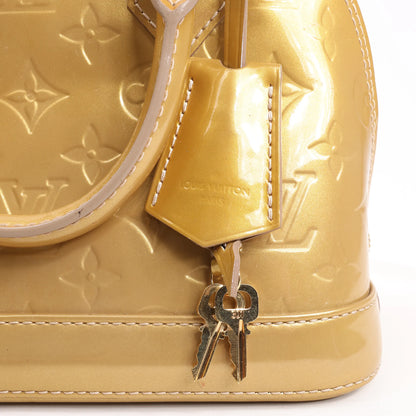 Louis Vuitton Monogram Vernis Alma BB Handbag in Gold M91752