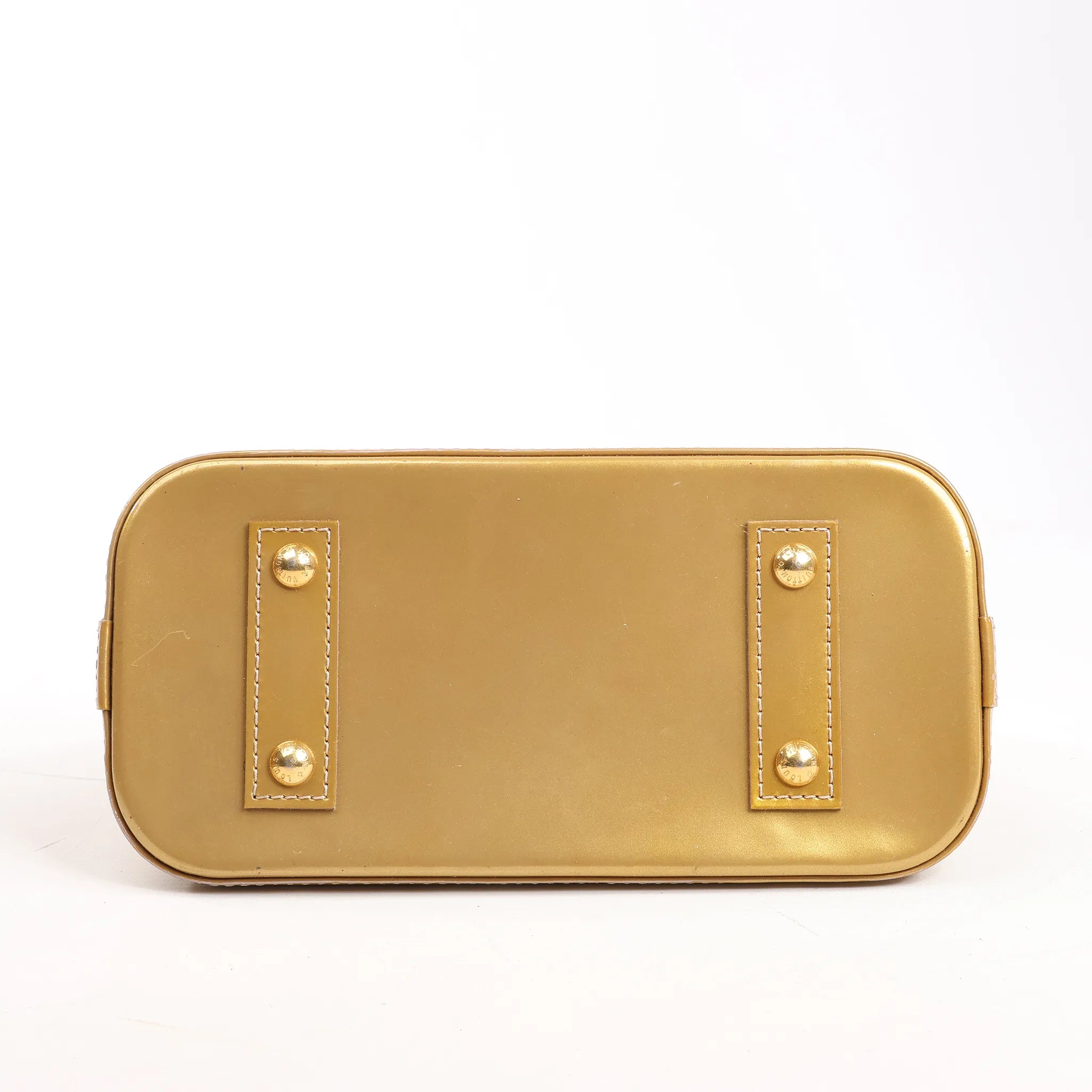 Louis Vuitton Monogram Vernis Alma BB Handbag in Gold M91752