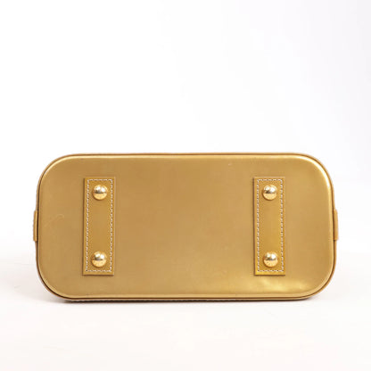 Louis Vuitton Monogram Vernis Alma BB Handbag in Gold M91752