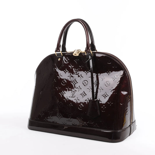 Louis Vuitton Vernis Alma GM Handbag in Amarante M91687