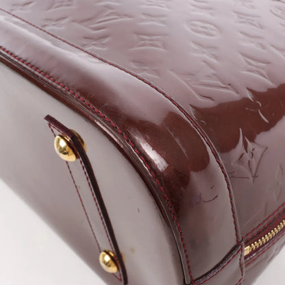 Louis Vuitton Vernis Alma GM Handbag in Burgundy M91687