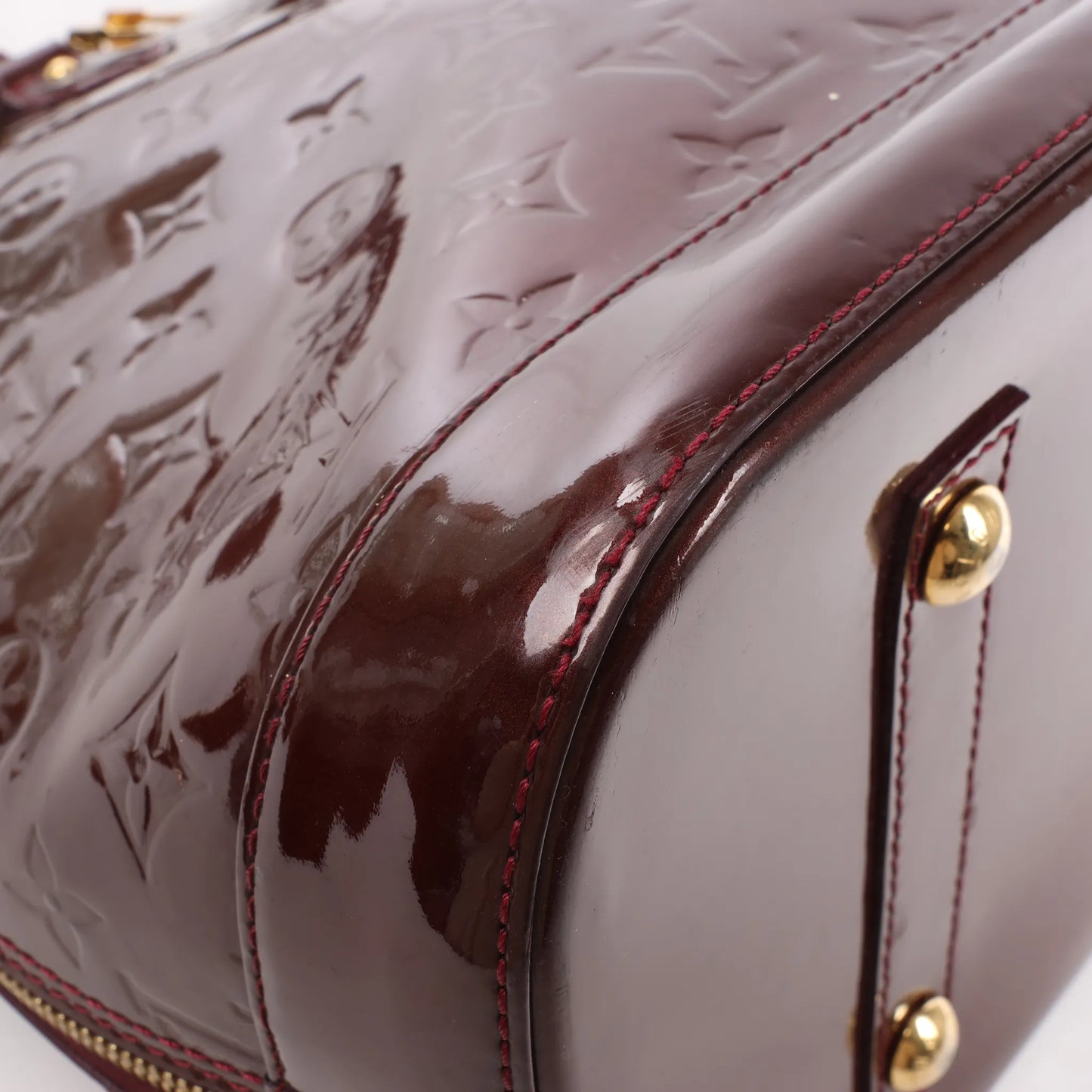 Louis Vuitton Vernis Alma GM Handbag in Burgundy M91687