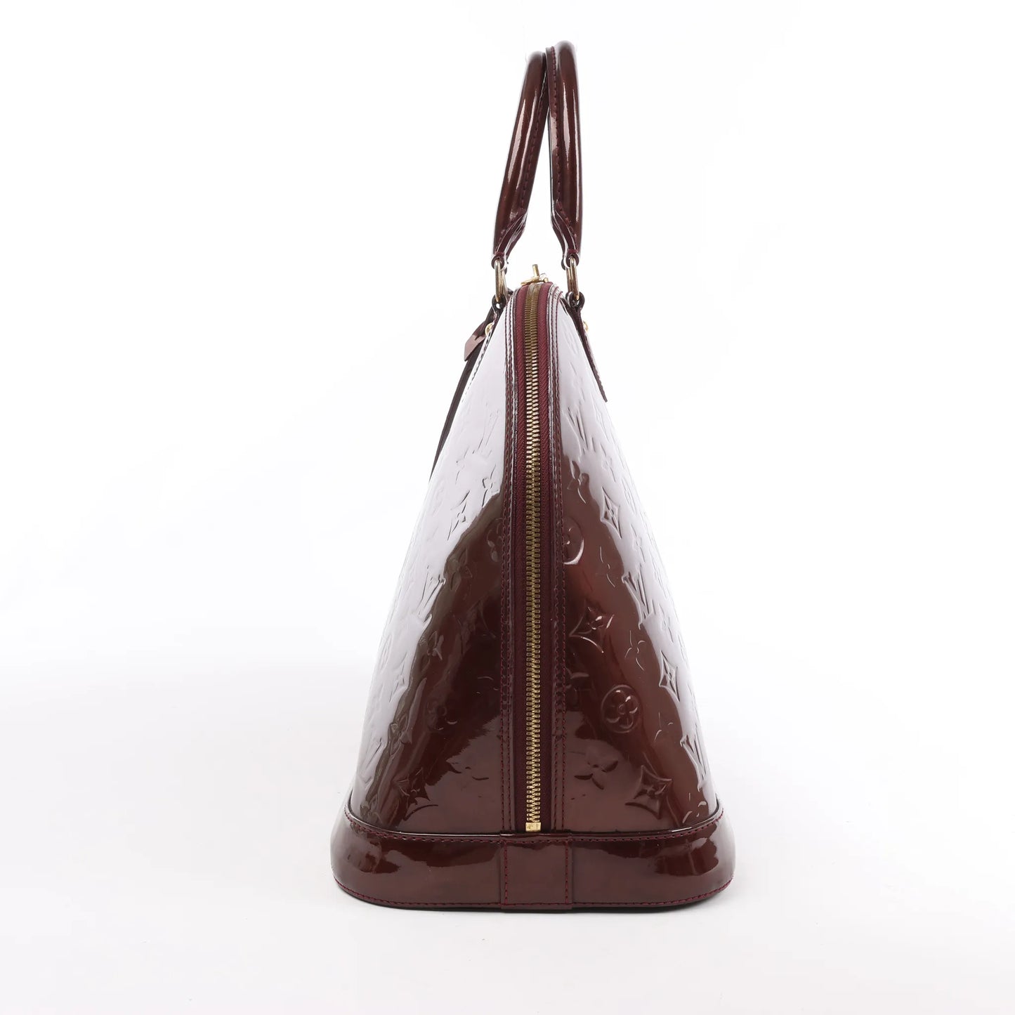 Louis Vuitton Vernis Alma GM Handbag in Burgundy M91687