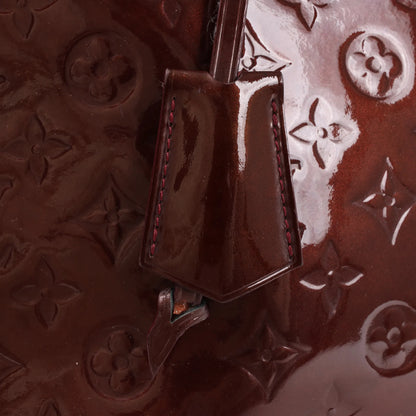 Louis Vuitton Vernis Alma GM Handbag in Burgundy M91687