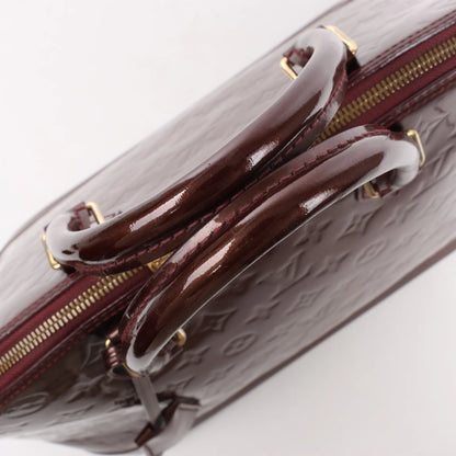 Louis Vuitton Vernis Alma GM Handbag in Burgundy M91687